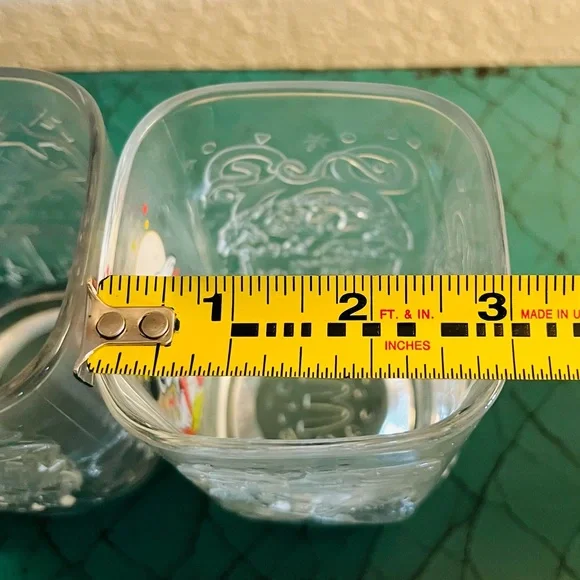 4 McDonald’s Memorabilia Walt Disney World Square Drinking Glasses 2000 No Chips - Picture 6 of 7